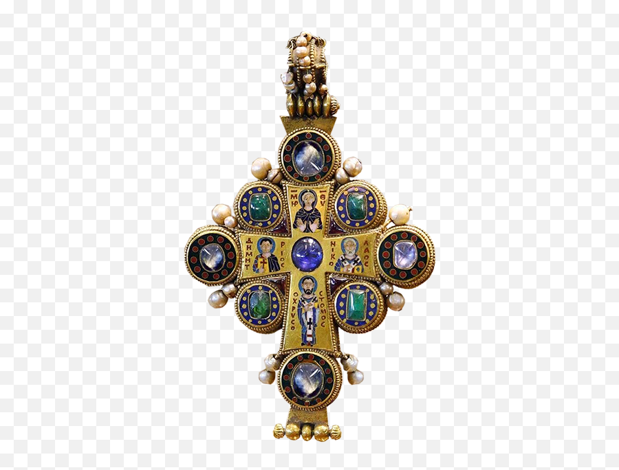 Deesis Mosaic In Hagia Sophia - Pectoral Cross Png,Claudette Sophia Icon Demi