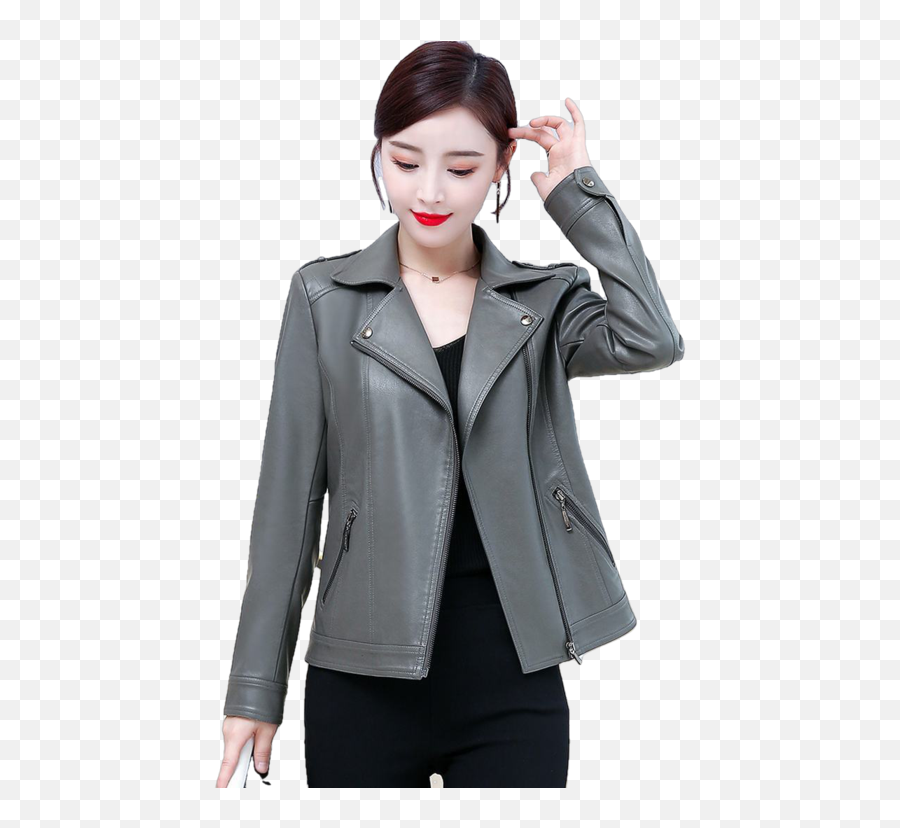 Womens Leather Coats - Long Sleeve Png,Icon Womens Leather Jacket