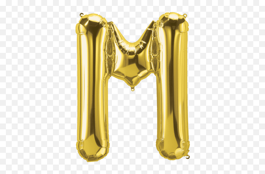 Gold Letter M Balloon - Ballons Lettres Rose Gold Png,Gold Balloon Png