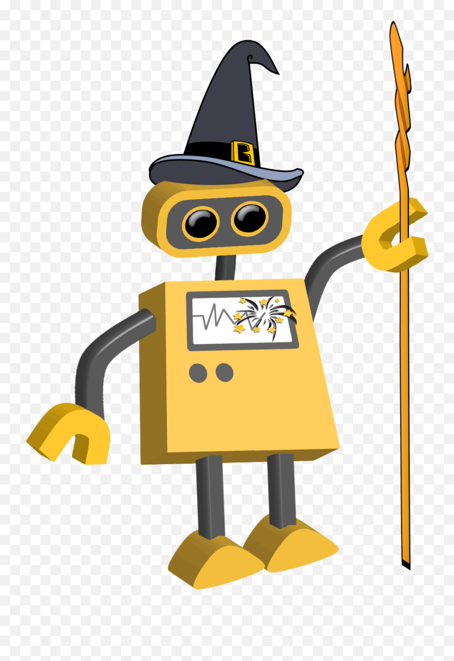 Robot 61 Wizard Bot Tim - Wizard Hat Clip Art Png,Witch Hat Transparent Background