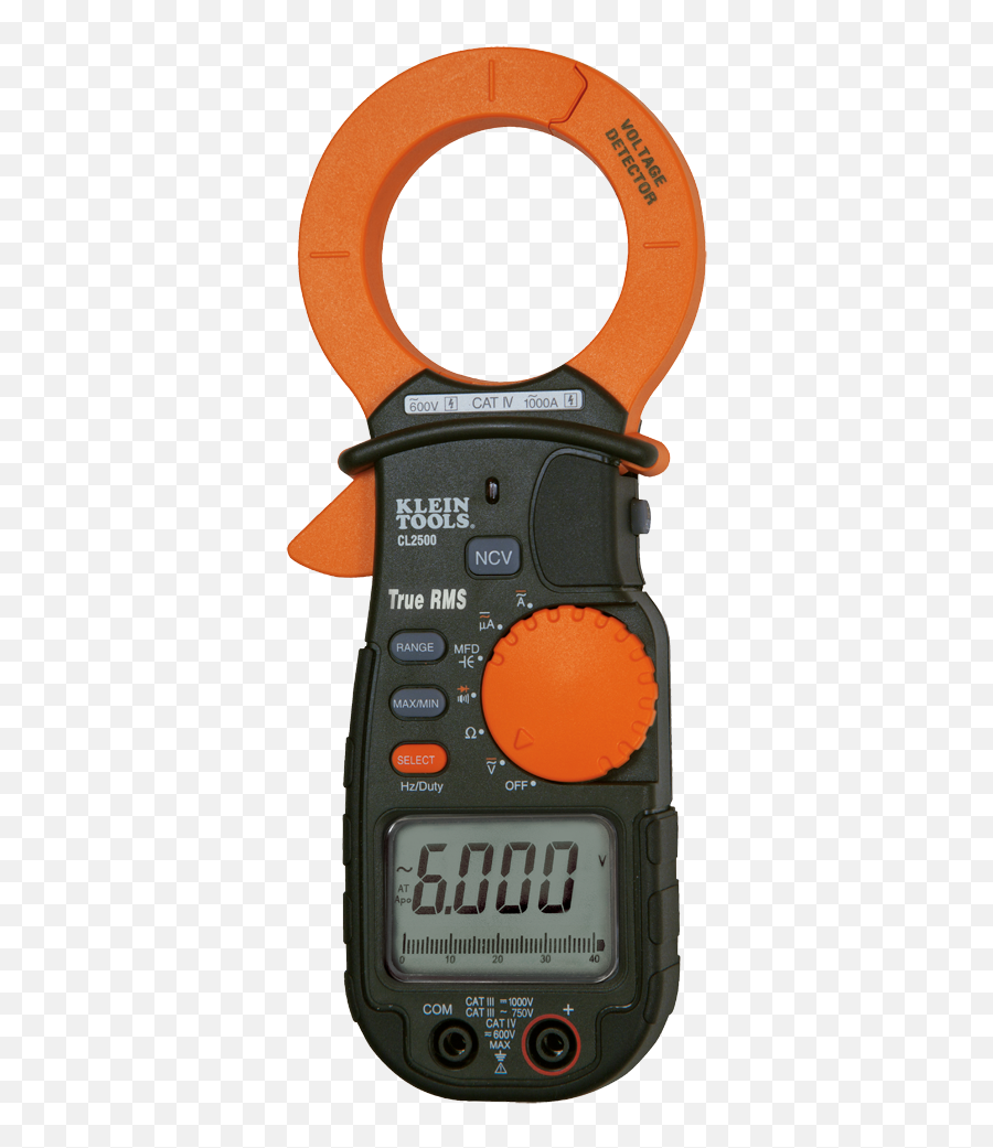 1000a Acdc Trms Clamp Meter - Cl2500 Klein Tools For Klein Tools Cl2500 Png,Multimeter Icon