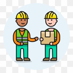 Graphic Stock Icon Image Creator - Cartoon Warehouse Worker Clipart png