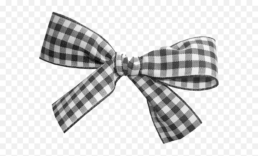 Plaid Ribbon Png Image - Png Download Black And White Checkered Ribbon Png,White Bow Png