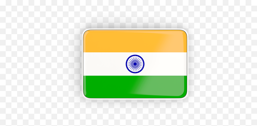 Rectangular Icon With Frame Illustration Of Flag India - India Flag Icon Rectangle Png,Rectangle Icon