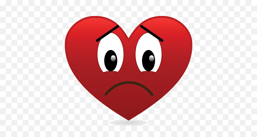 Download Hd Sad Heart Png Image Background - Heart With Sad Heart With A Sad Face,Sad Face Transparent