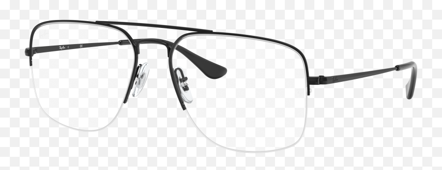 General Gaze Eyeglasses With Black Frame Ray - Ban Full Rim Png,Silhouette Rimless 7581 Titan Minimal Art The Icon