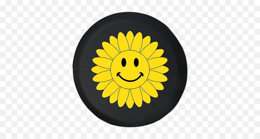 Spare Tire Cover Happy Smiling Yellow Flower Adventure Offroad Jk Accessories - Fresno Flag Png,Jk Icon
