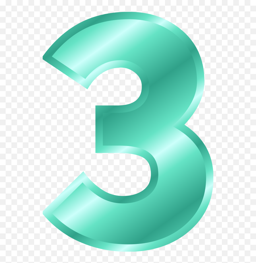 Number 3 In Green Color Png
