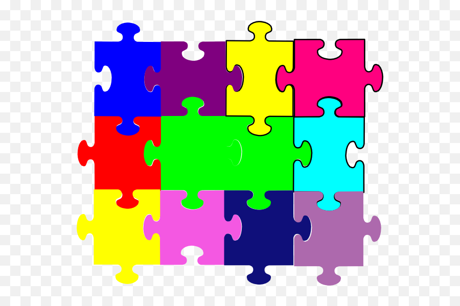 Puzzle Animated Icon - Clip Art Library Color Puzzle Pieces Template Png,Jigsaw Puzzle Icon