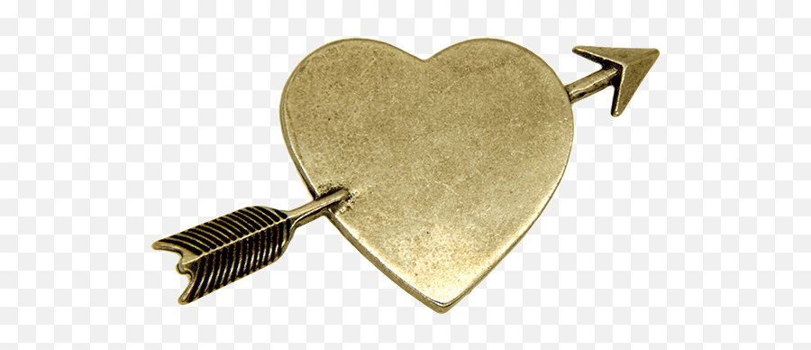 Heart Arrow Antique Gold - Godertme Png,Gold Arrow Png
