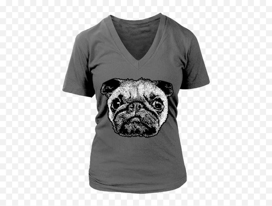 Womens Pug Face T Png