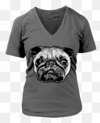 Womens Pug Face T Png