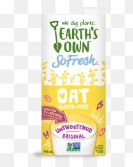 Earthu0027s Own Unsweetened Original Oat Milk Plant Based - Poster Png,Oats Png