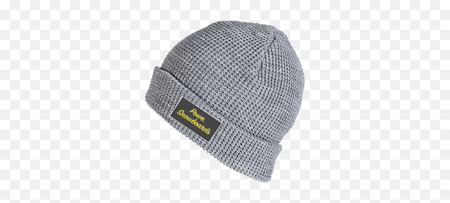 Waffle Beanie Grey U2014 Powe Snowboards - Beanie Png,Beanie Png