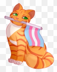 Bilbo U2013 Orange Bboy Who Likes Friensd - Cat Holding Flag In Mouth Png,Orange Cat Png