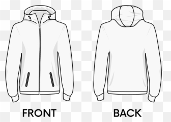 Download Hoodie T - Shirt Jacket Collar Hoodie Jacket Zipper Hoodie Jacket Template Png,White T Shirt Template Png
