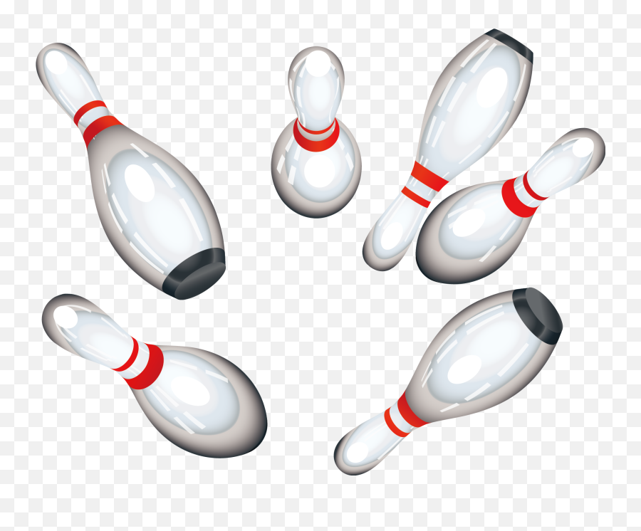 Bowling Pins Png - Clip Art Ten Pin Bowling Cartoon,Bowling Pins Png