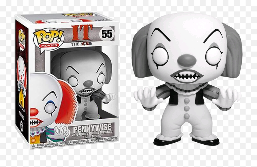 It The Movie - Pennywise Black And White Pop Png,Pennywise Transparent