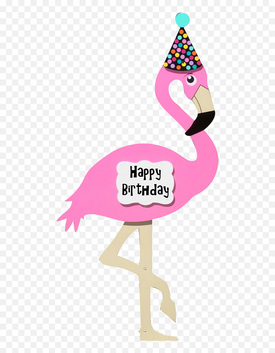 Kids Birthday Yard Signs - Flamingo Cartoon Happy Birthday Pink Flamingo Cartoon Happy Birthday Png,Happy Birthday Png Text