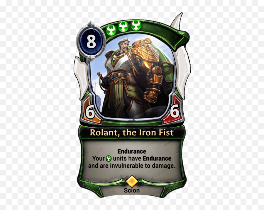 Rolant The Iron Fist Eternal Cards Warcry - Eternal Card Game Roland Png,Iron Fist Png