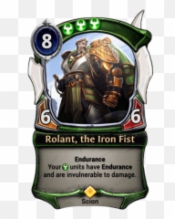 Rolant The Iron Fist Eternal Cards Warcry - Eternal Card Game Roland Png,Iron Fist Png
