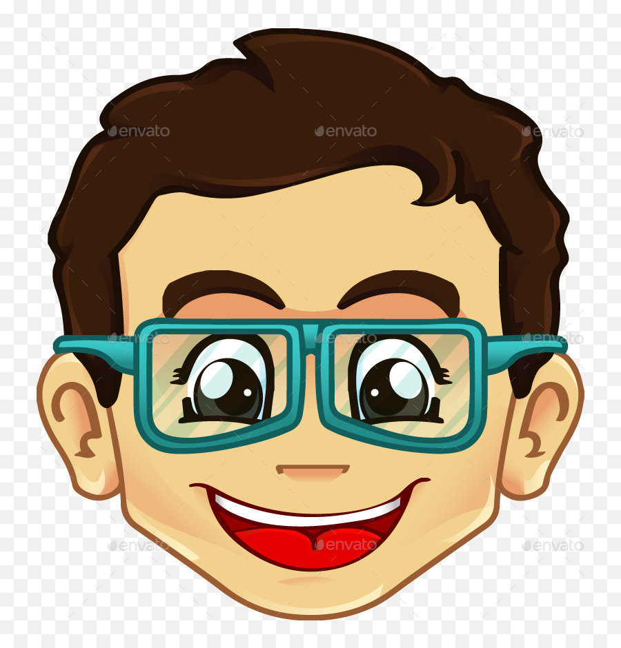 Friendly Boy Mascot Character Kit - Boy Glasses Clipart Png,Cool Glasses Png