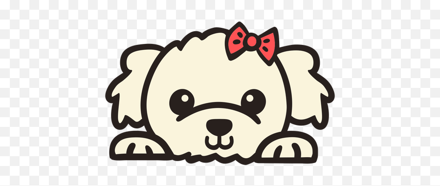 Peekaboo Poodle With Bow Tie Flat - Transparent Png U0026 Svg Clip Art,Poodle Png