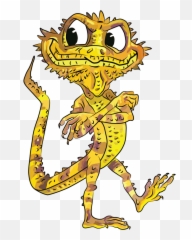 Reptilias - Cartoon Bearded Dragon png