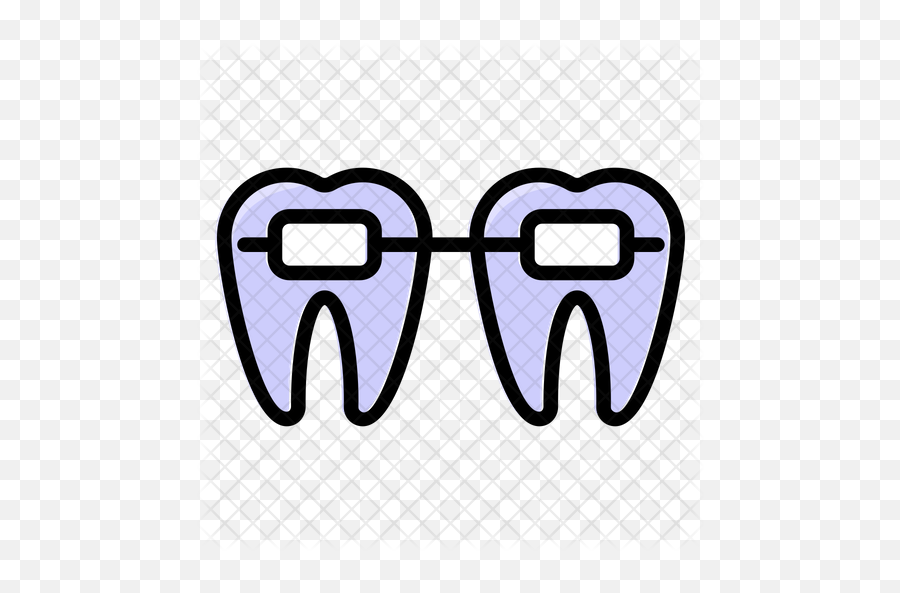 Teeth Braces Icon Of Colored Outline - Clip Art Png,Braces Png