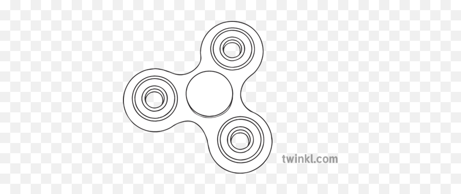 Fidget Spinner English Ks3 Ks4 Black And White Illustration - Line Art Png,Fidget Spinner Transparent