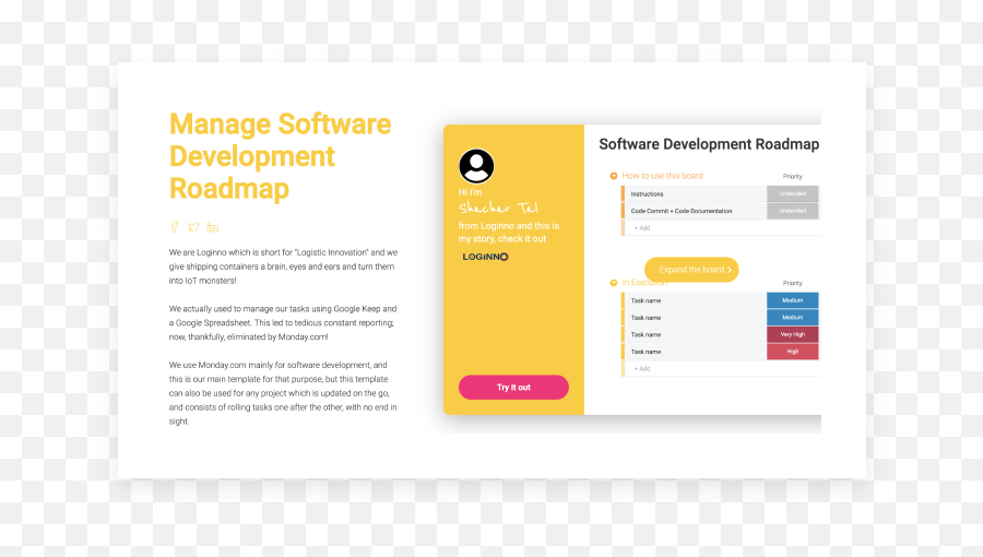 Feature Roadmap U2013 Support - Monday Com Software Development Png,Roadmap Png