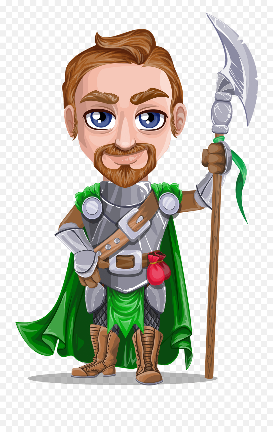 Knight In Armor Is Holding A Battle Axe Clipart Free - Hombre De La Edad Media Dibujos Png,Battle Axe Png