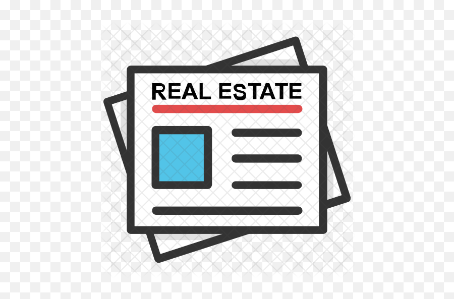 Real Estate Classified Ads Icon Of - Real Estate Newspaper Clipart Png,Classified Png