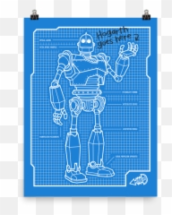 Best Friend Blueprint Poster - Blueprints Of A Robot png