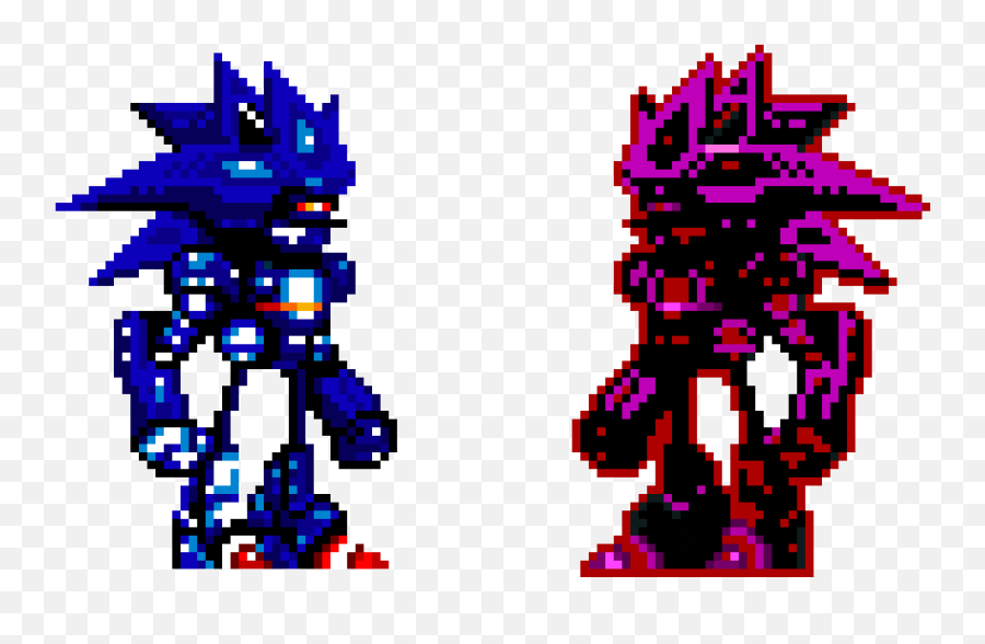Smbz Mecha Sonic Sprites Clipart - Mecha Sonic Pixel Art Png,Sonic Sprite Png