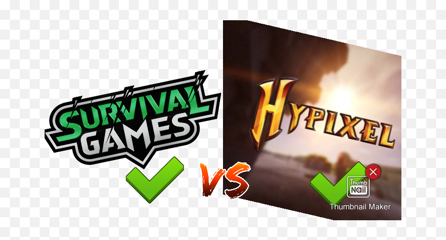 Survival Games Vs Hypixel Survivalgames - Hypixel Png,Hypixel Logo Transparent