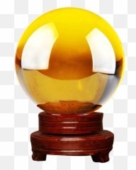 Yellow White Crystal Ball Purple Powder Set Piece - Solid png