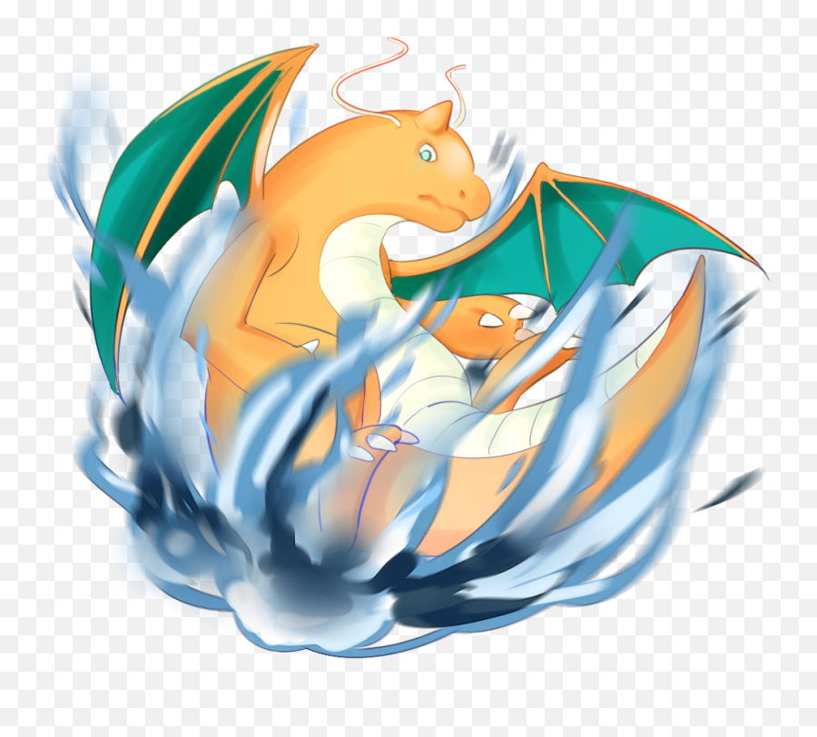 149 Dragonite Used Fire Punch And Dragon Rush - Dragon Png,Dragonite Transparent