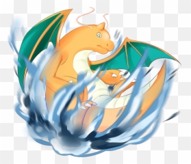 149 Dragonite Used Fire Punch And Dragon Rush - Dragon Png,Dragonite Transparent
