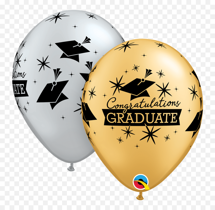 Gold And Silver Graduation Gifts - Black And Gold Balloons Png,Gold Balloon Png