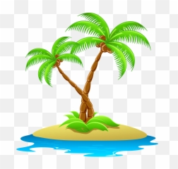 Palm Tree Png Clipart Image - Palm Tree Island Clip Art,Palm Tree Logo Png