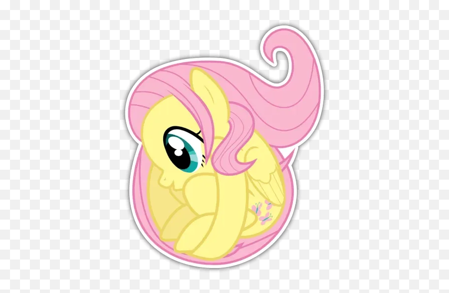Fluttershyu201d Stickers Set For Telegram - Fictional Character Png,Fluttershy Icon