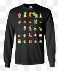 Nintendo Super Mario 8 - bit Retro Icon Grid Graphic TShirt png