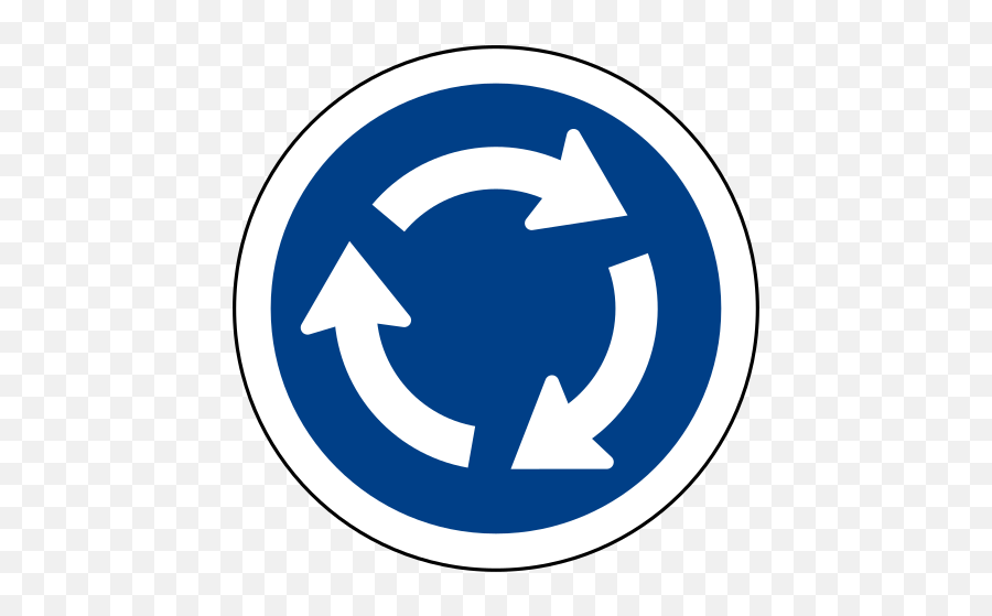 Filethailand Road Sign - 48svg Wikimedia Commons Png,Roundabout Icon