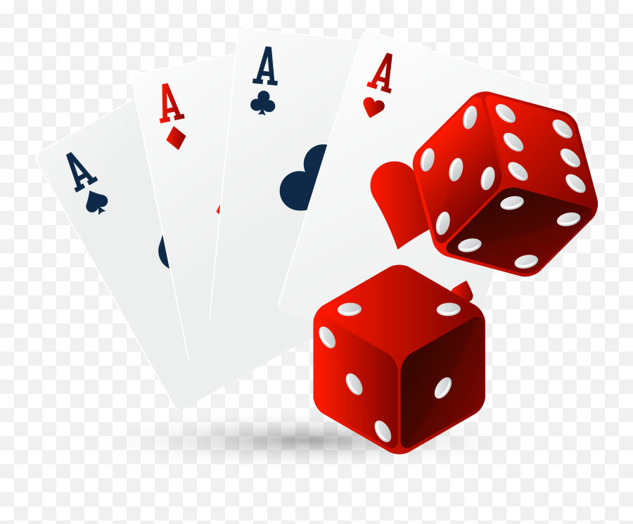 Dice Playing Card Game Ace - Playing Cards And Dice Png,Ace Card Png