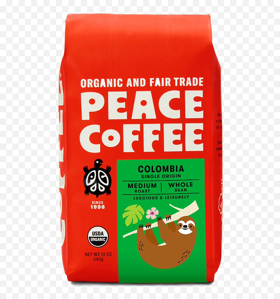Organic Colombian Coffee Beans Buy Peace Online - Product Label Png,Coffee Bag Icon