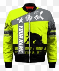 Tmarc Tee Personalized Name Carpenter 3d All Over Printed - Long Sleeve Png,Icon Safety Jacket
