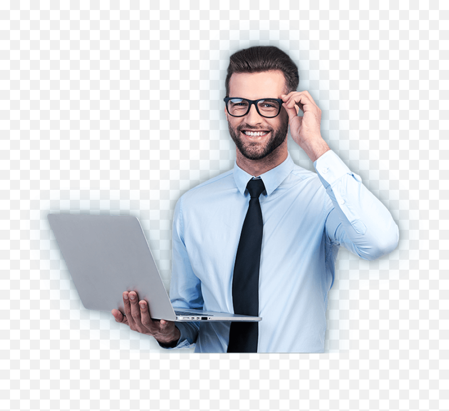Download Hd Laptop With Man Png - Man With Laptop Png,Guy Png