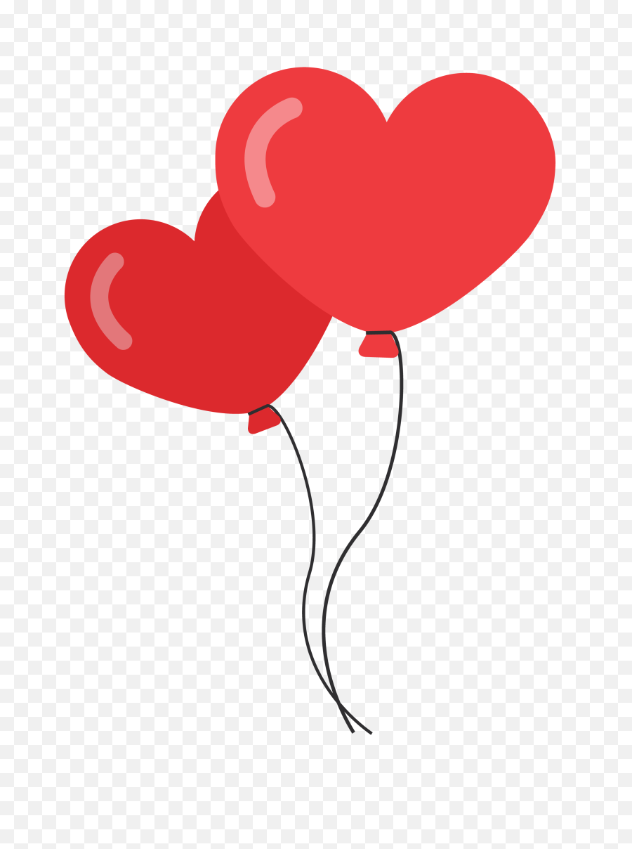 Library Of Heart Shaped Balloons Clip - Heart Shaped Balloons Png,Red Balloons Png