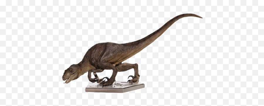 Jurassic Park - Crouching Velociraptor 110th Scale Statue Jurassic Park Velociraptor Iron Studios Png,Velociraptor Png